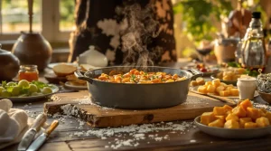 Geen inspiratie voor vanavond? Deze romige courgetteschotel maak ik altijd als iedereen mee-eet