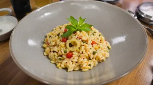 Kook mee met MAX: ik maak romige preirisotto met krokant gebakken makreel