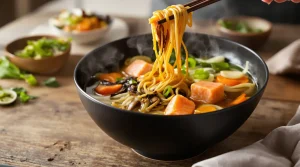Kook mee met MAX: Japanse misosoep met zalm en shiitake die je in weinig tijd op tafel zet