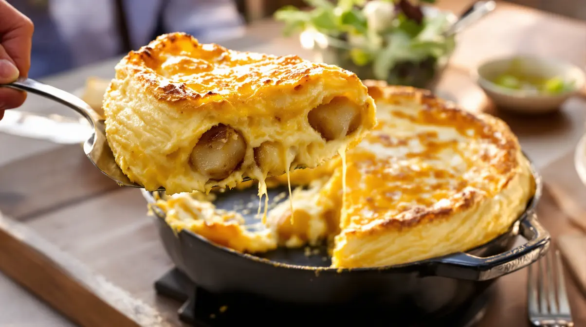 Souffléomelet met aardappelen en kaas: een diner onder 2 euro dat met chefsgerechten kan concurreren Souffléomelet met aardappelen en kaas: een diner onder 2 euro dat met chefsgerechten kan concurreren