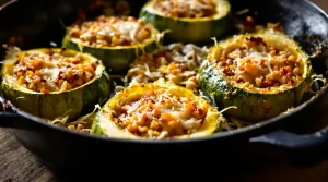 Zin in een makkelijke maaltijd? Deze gevulde courgettes met gehakt en kaas staan zo op tafel